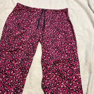 Leopard Print Kids Bottoms - Pink and Black